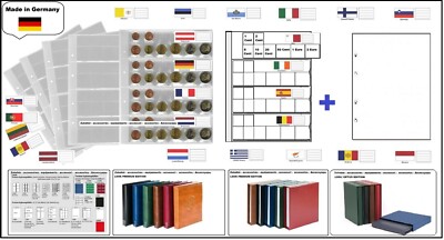 5-MÜNZHÜLLEN-4x-Euro-Kursmünzensätze-+-24-Flaggen-Set-ZWL-W-LOOK-1-7395-4