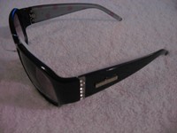 Black Bifocal Reader Sunglasses +1.00 Strength With Inside Pink Dots Black Bifocal Reader Sunglasses +1.00 Strength With Inside Pink Dots
