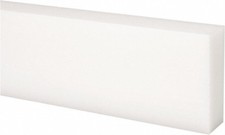 Made in USA Off-White Rectangular Acetal Bar, 48" Long x 2" Wide x 3/4 " High