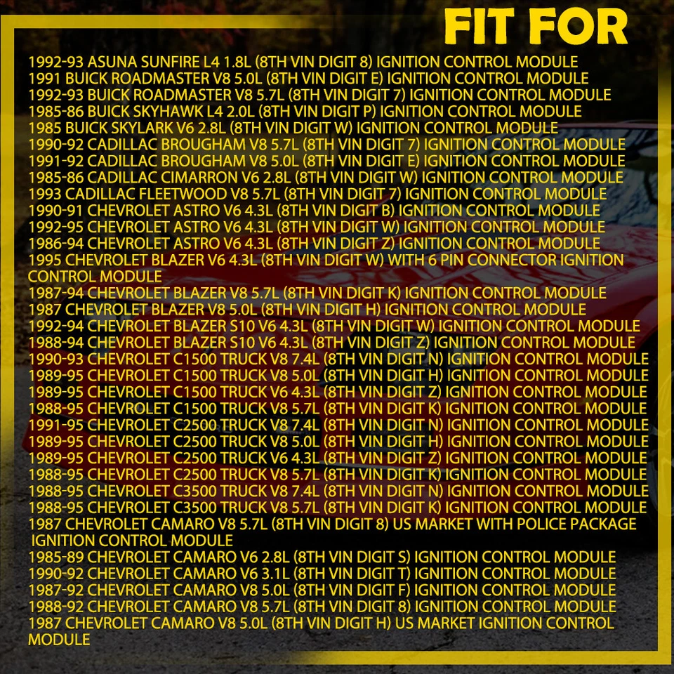 Módulo de control de chispa de bobina de encendido para Chevy Buick Cadillac Geo GMC Pontiac Foto 2 de 4