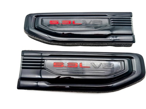 5.3L V8 Fender Vent Emblem Kit 86532094 Black Fit For 2019-2025 GMC ...