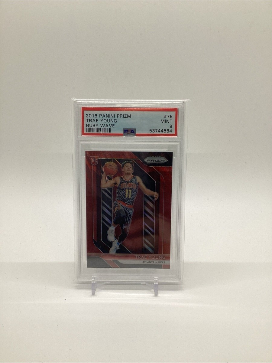 2018 Trae Young Panini Prizm Ruby Wave #78 PSA 9 Gem Mint RC