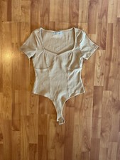 ASOS Design Biege/nude Ribbed Bodysuit Size 6