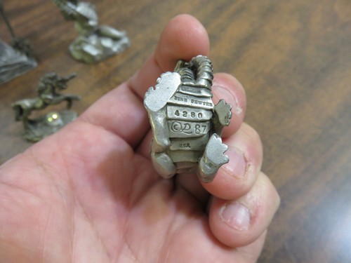 LOT 5 Pewter Pieces - Dragon Wizard Unicorn Spoontiques Cross - Picture 4 of 12