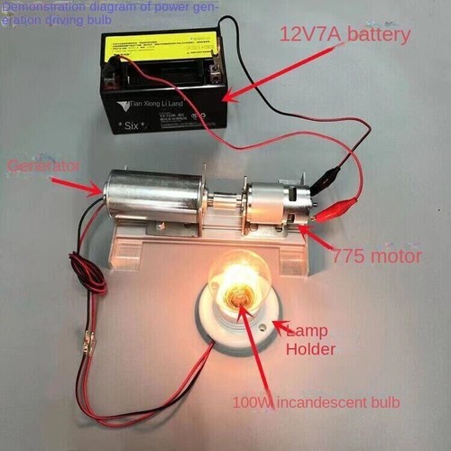 220V High Voltage DC Motor Double Bearing Mute Motor DIY Rechargeable Generator - Bild 3 von 8