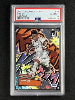 2023 24 Donruss FIFA Vini Jr. Vinicius Junior #10 Kaboom! Case Hit SSP PSA 10 MT