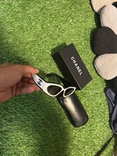 Chanel White Statement Sunglasses