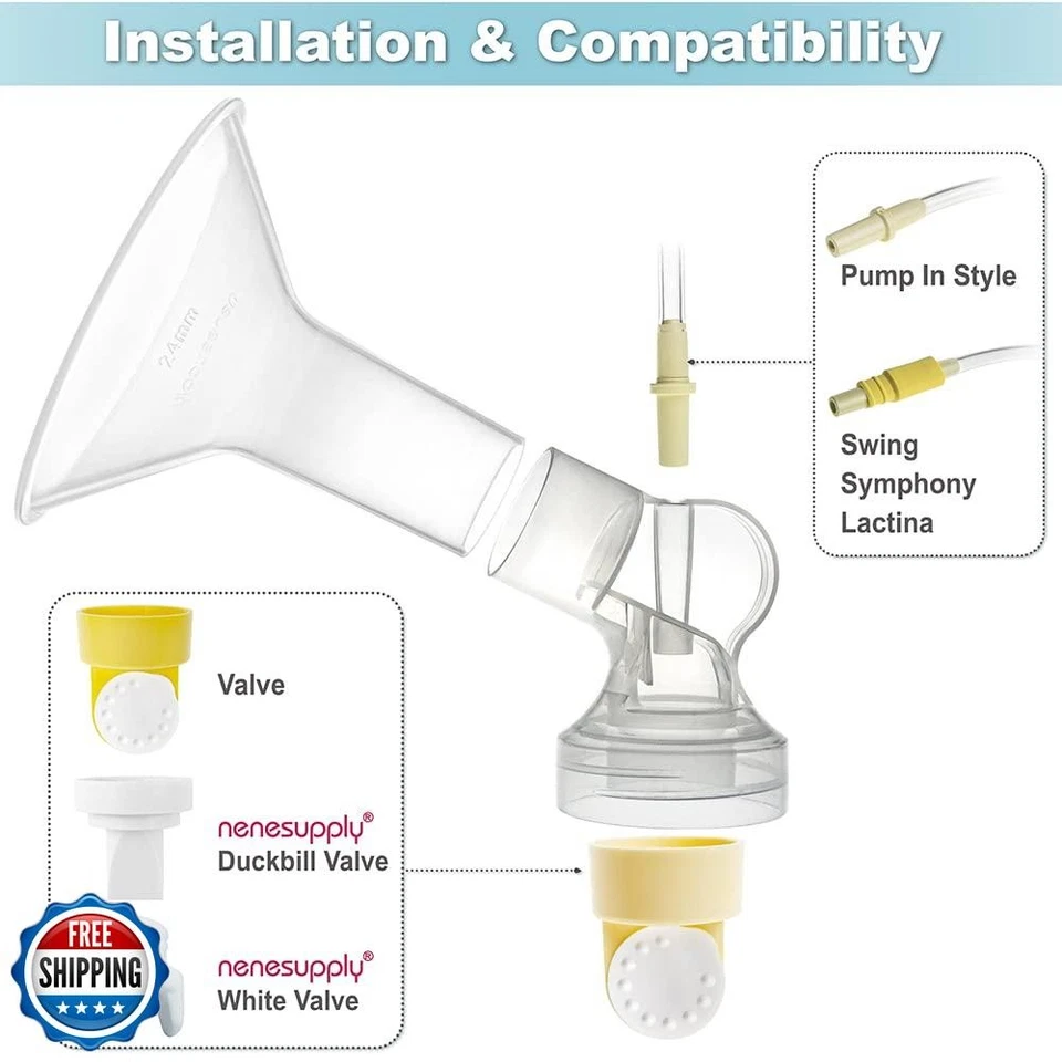 Piezas de extractor Nenesupply bridas de 19 mm compatibles con brida de extractor de leche Medela V Foto 4 de 4