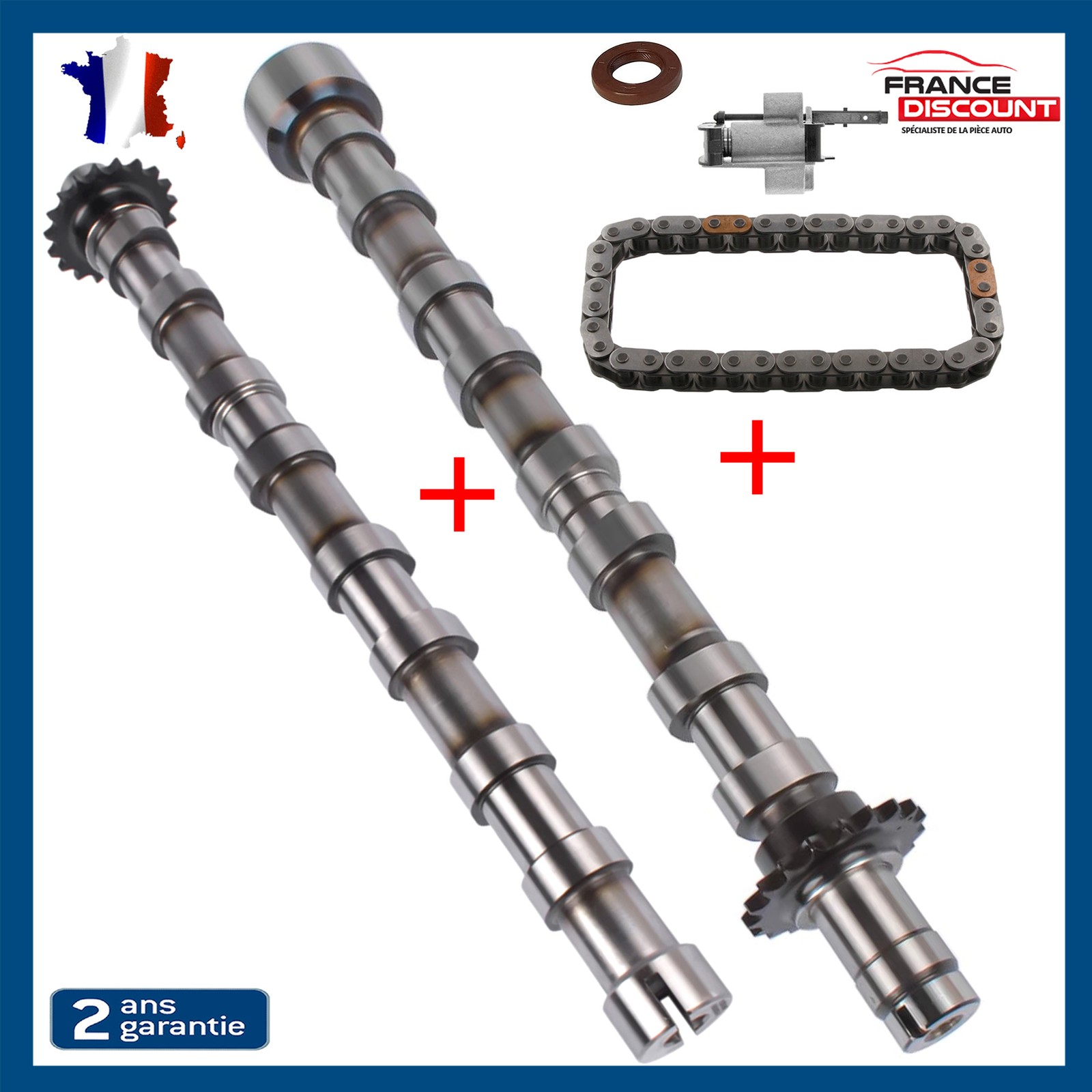 Kit arbres à cames et chaîne de rechange pour moteur Jumper 2.0 HDi