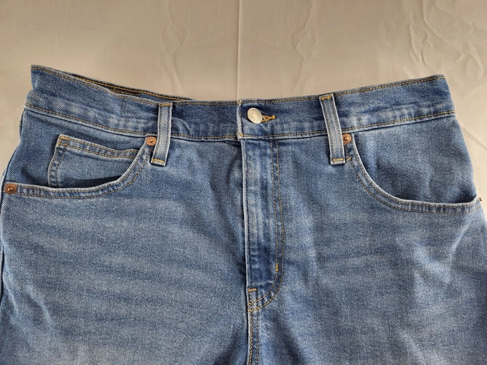 Pantalones Cortos Para Mujer Levi Strauss Talla 15 Azul Jean Denim Firma Tiro Alto Rsw Dobladillo Foto 3 de 4