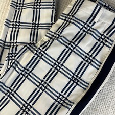 RLX Ralph Lauren Womens Plaid Golf Pants White Blue Stripe Size 6 NWT
