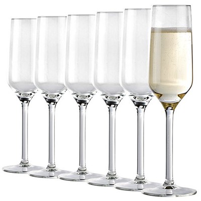 6 x Champagnergläser ca.220ml Alpina Gläser für Prosecco Sekt Glas Set Klar 