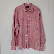 UNTUCKit Long Sleeve Button Up Shirt Red Plaid Business Casual Size XXL