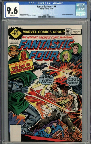 Fantastic Four #199 CGC 9.6 NM 1978 RARE Whitman Variant White Pages