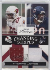 2006 Playoff Prestige Changing Stripes Materials 77/250 Thomas Jones #CS-8 4g8