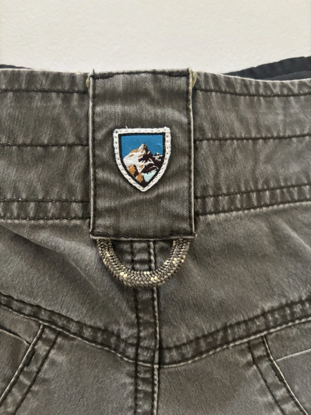 Kuhl Ramblr Mens Cargo Shorts Sz 35 10” Hiking Casual Outdoors Patina Dye Faded