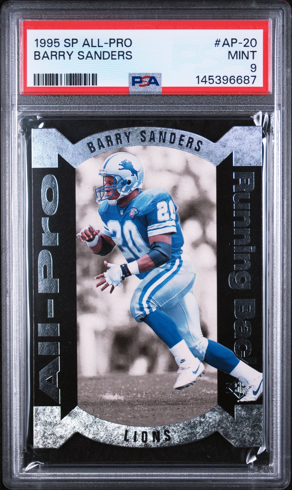 1995 SP ALL PRO #AP-20 BARRY SANDERS PSA 9