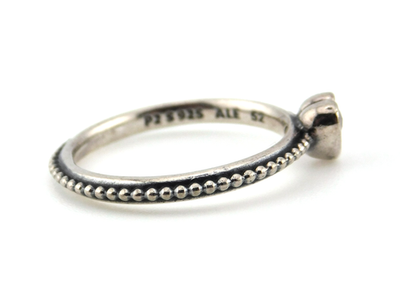 PANDORA One Love S925 Sterling Silver & Clear CZ Heart Ring