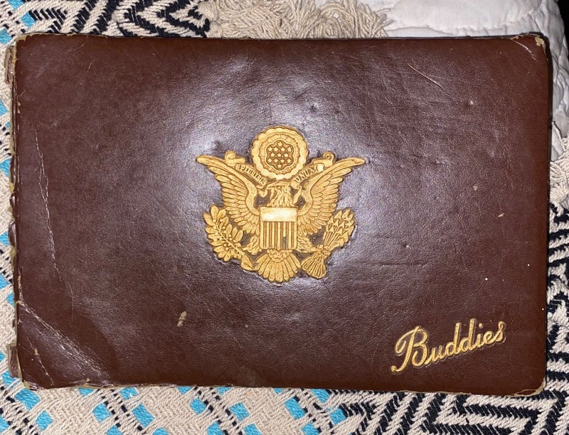 WWII Military “Buddies” Signature Book 1944–1945 – Great Seal Cover – Handwritte