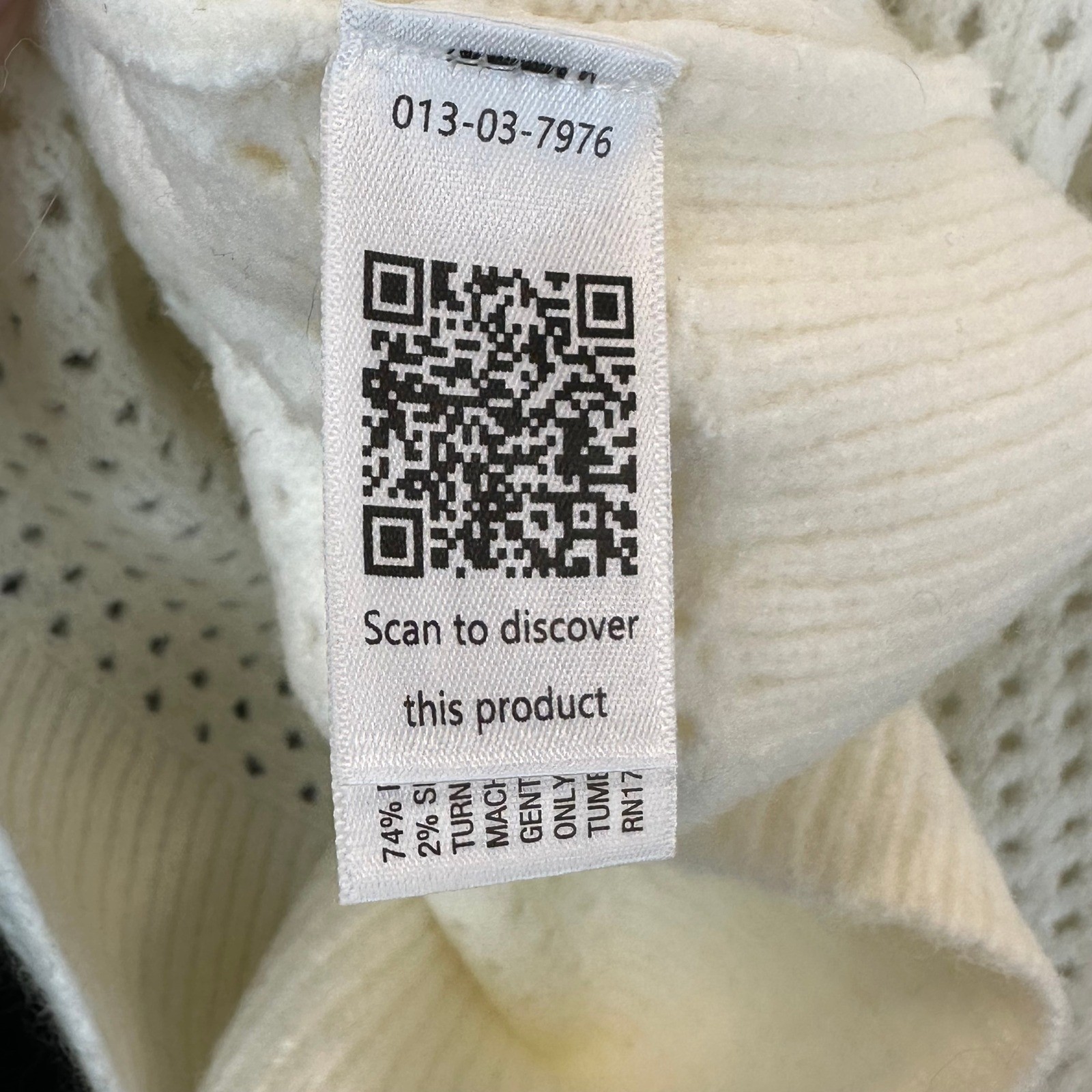 Universal Thread Cream White Pointelle Quarter Zi… - image 8