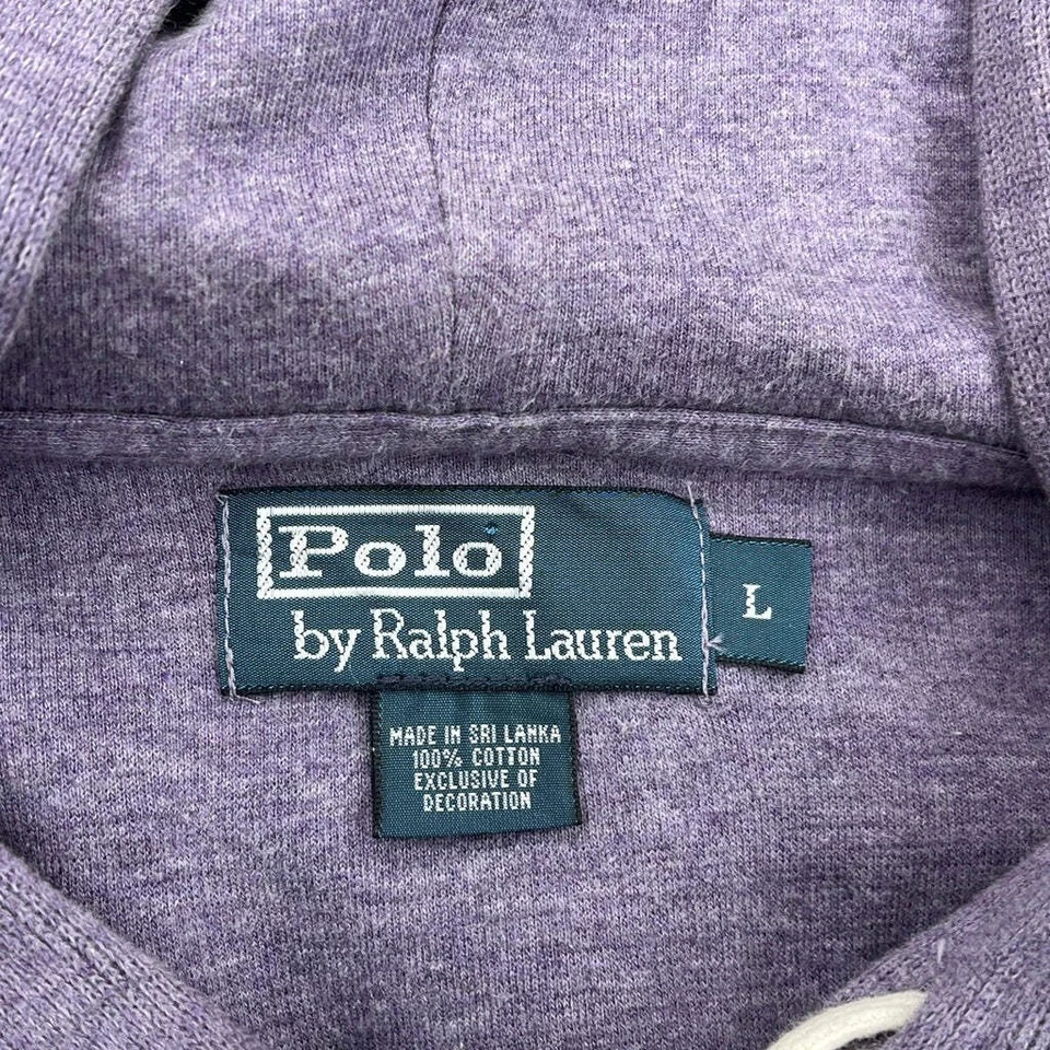 Sudadera con capucha Polo de Ralph Lauren - grande de algodón púrpura Foto 3 de 4
