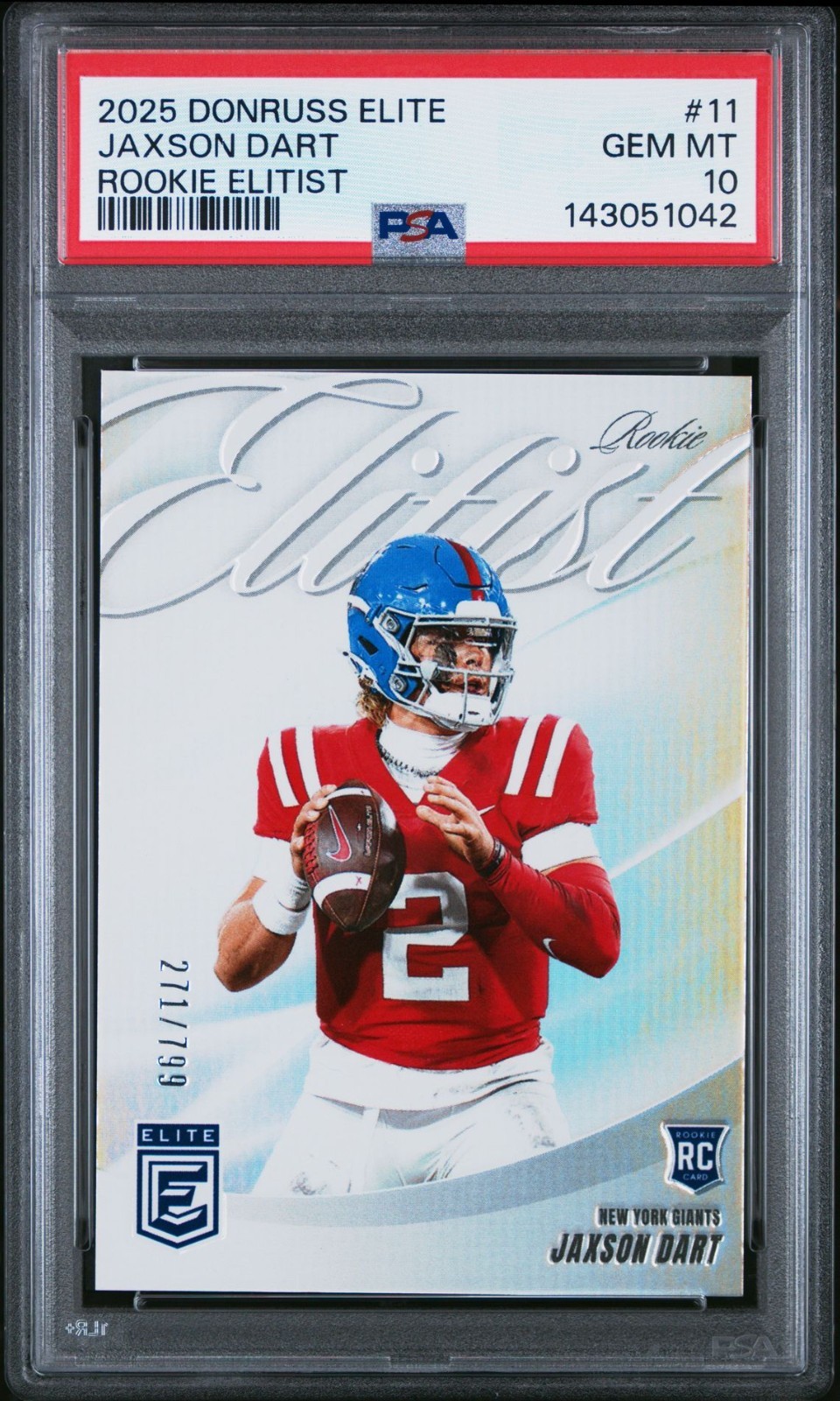 Jaxson Dart Panini Donruss Elite Rookie Elitist #11 Base