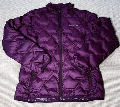 Columbia 650 Down Jacket Womens SMALL WINE PURPLE Walker Mill Heat Seal Quilted