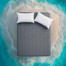 Sleep Zone Queen Cooling Mattress Pad, Waterproof Mattress Protector for Hot ...