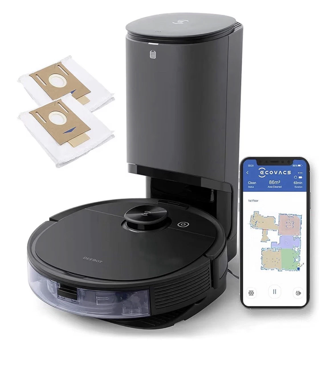 🌟 ECOVACS Deebot N8 Pro+ Robot Vacuum & Mop Cleaner – Premium Renewed 🌟