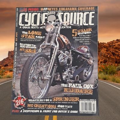 CYCLE SOURCE March 2015 The Raul Cox Rigidaire Magazine Custom Motorcycle