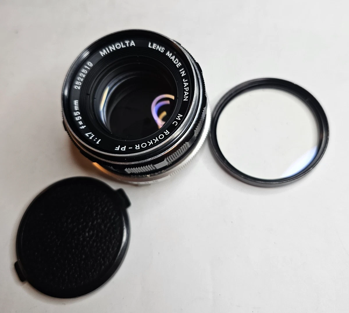 Minolta Rokkor PF 55mm Focal Camera Lenses f/1.7 Maximum Aperture