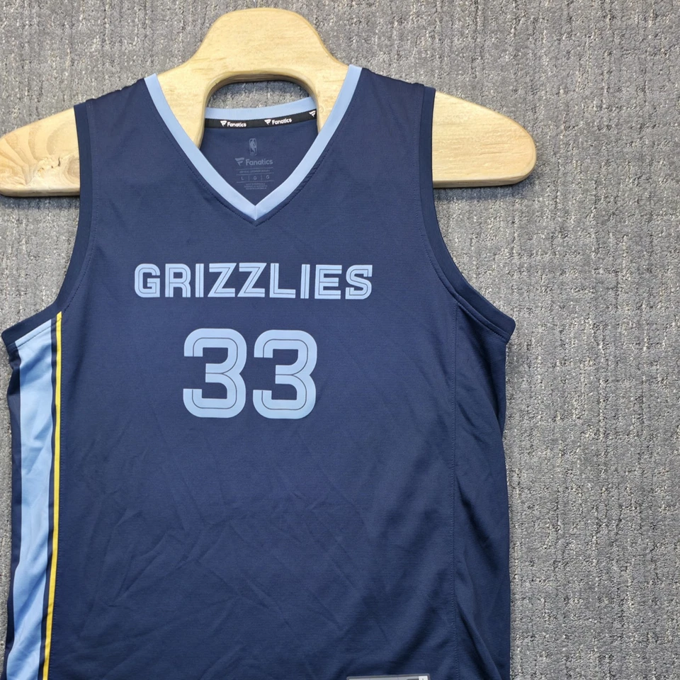 Camiseta deportiva de los fanáticos de los Grizzlies de la NBA Marc Gasol #33 azul marino L fan de baloncesto de Memphis Foto 3 de 4