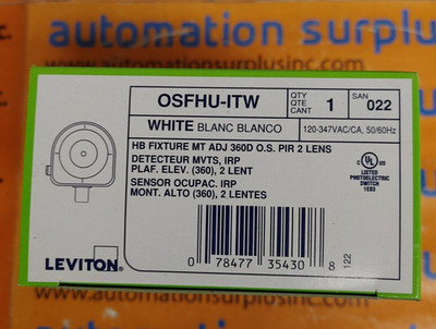 LEVITON OSFHU-ITW HIGH/LOW BAY INFRARED OCCUPANCY SENSOR NEW!! QUANTITY!! WOW!!