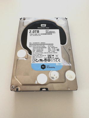 WD Enterprise 2TB 3.5'' SATA HDD WD2000F9YZ 7200RPM 64MB RAID Server NAS defekt