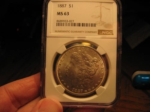 1887 United States Morgan Silver Dollar PCGS MS63 #2