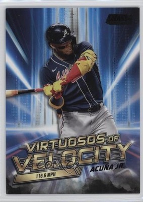 2023 Stadium Club Virtuosos of Velocity Black 32/99 Ronald Acuna Jr Acuña 0az