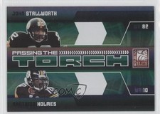 2009 Donruss Elite Passing the Torch Green Santonio Holmes John Stallworth 0a3
