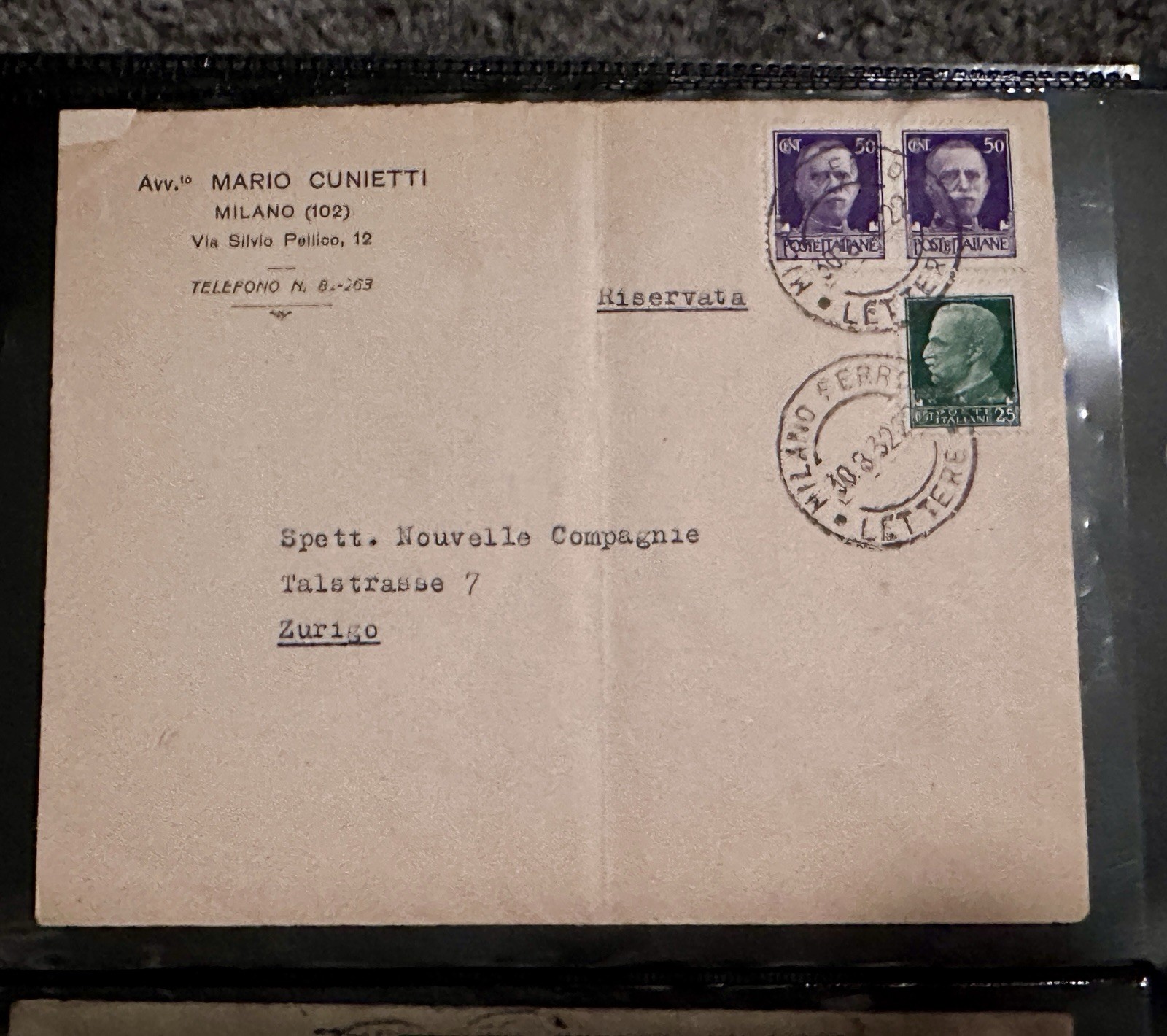 ITALY 1922 COVER FROM MILAN