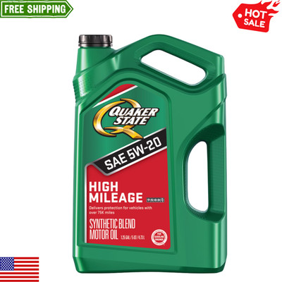 Quaker State High Mileage 5W-20 Motor Oil, 5 Quart