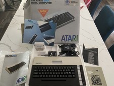 VTG Atari 800XL Home Computer with Original Box Power Cord TV Switch Box Manuals