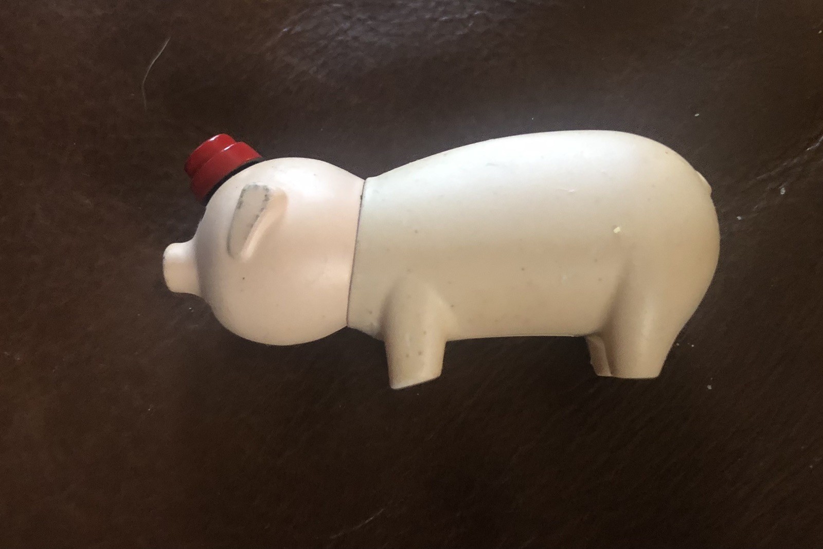 Gei Figural Pink Piggy In Red Hat 3-1/4"