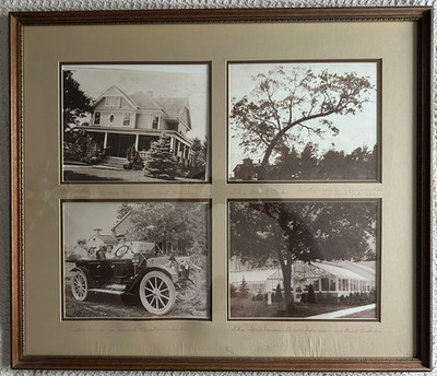 1910 s 4X Real Photo Adrian MI Framed Spielmans Family Bent Oak Lion Motor Car