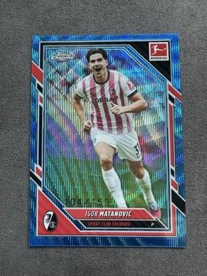 Igor Matanovic /150 Blue Wave - Topps Bundesliga Chrome 25/26 - SC Freiburg