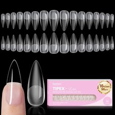 Beetles Tipex Lite Instant Apex Nail Tips, Medium Stiletto, No Builder Gel