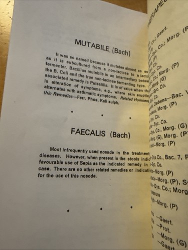Materia Medica of Bowel Nosodes Therapeutic Index A.C. Gupta 1982 Homeopathy - Picture 12 of 12