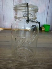 VINTAGE BALL IDEAL CLEAR MASON JAR JULY 14 1908