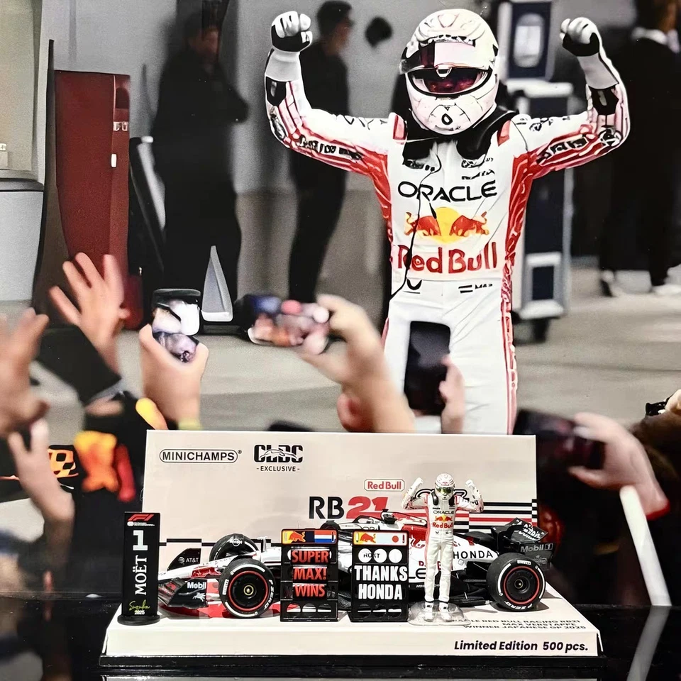 minichamps 1:43 RB21 Verstappen F1 2025 Winner Japan Figure RedBull - Image 4 of 4