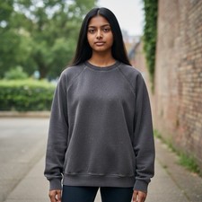 Wild Fable Womens S Gray Acid Wash Fleece Oversized Crewneck Sweatshirt