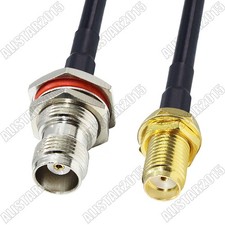 SMA Female to TNC Female Jack Bulkhead Connector Lot RF Pigtail RG58 Coax Cable