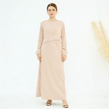 Modest Muslim Women Dubai Abaya Long Dress Kaftan Maxi Robe Islamic Formal Party